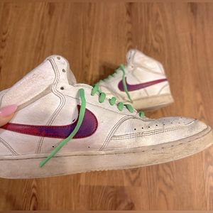 Nike High Top Court Vision Mid Sneaker Men’s 6 Off-White CUSTOM